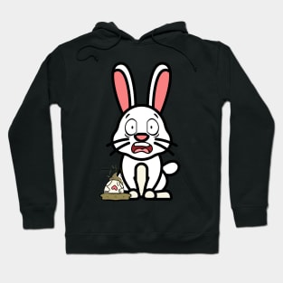 Funny Bunny steps on a dirty diaper Hoodie